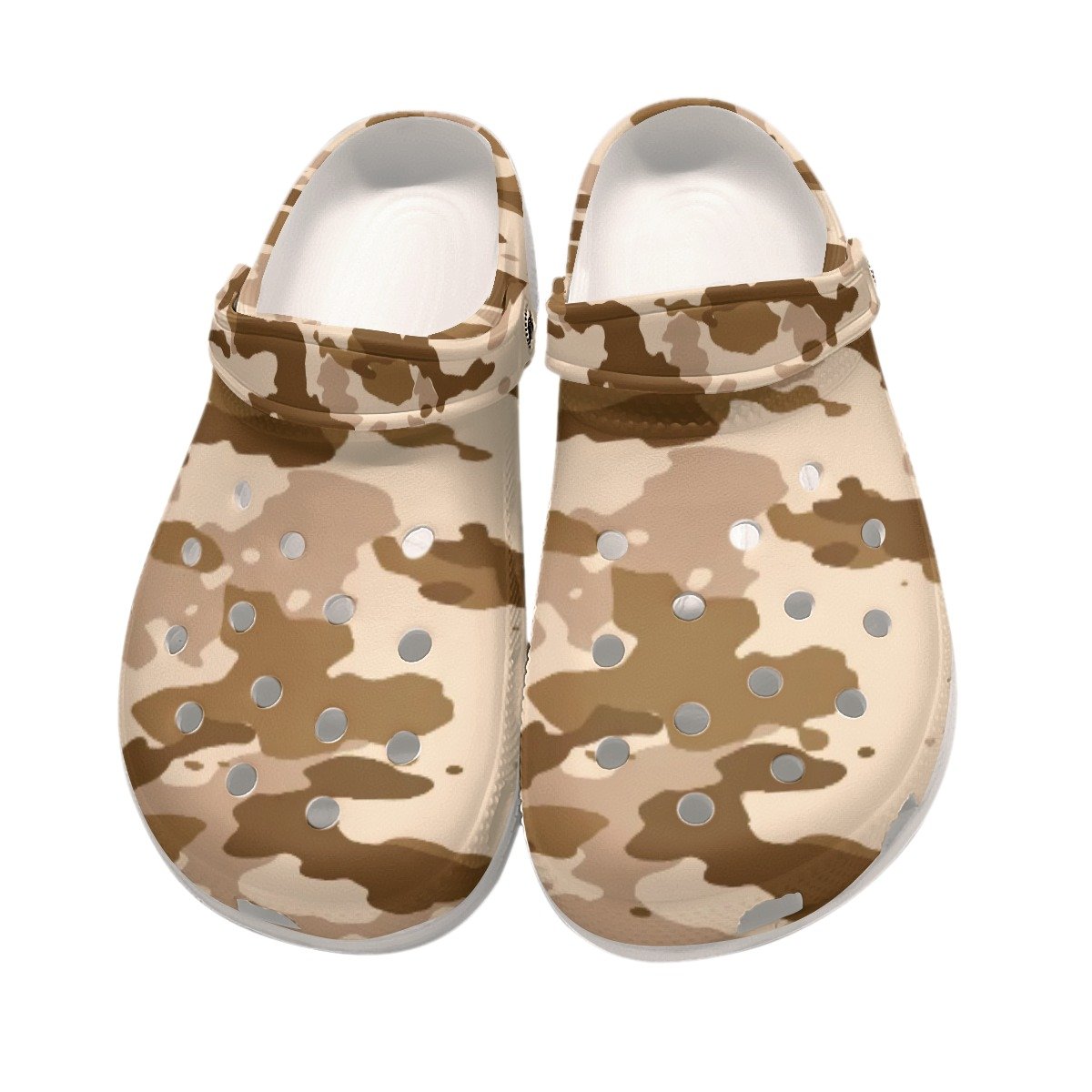 Men's Sandy Camo Clogs With Strap
