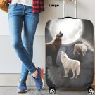 Luggage Covers Three Sizes Scenic Moon Wolves