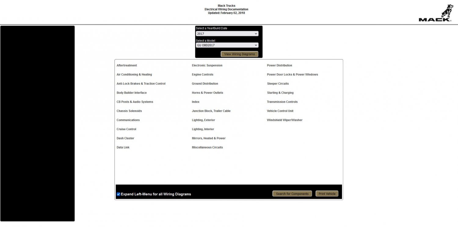 MACK Wiring Diagrams - Electrical schematics 2000-2018 2.35GB