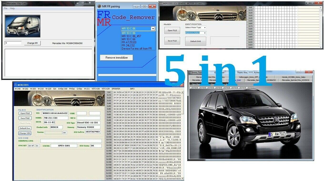Mercedes ECU repair restore tools - Engineering package