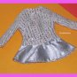 Vintage Barbie Doll Silver Sparkle #1885 Tagged Dress