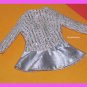 Vintage Barbie Doll Silver Sparkle #1885 Tagged Dress