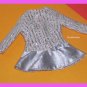 Vintage Barbie Doll Silver Sparkle #1885 Tagged Dress