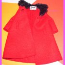 Vintage Barbie Red Felt Coat Its Cold Outside #0819 EXC