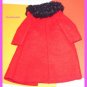 Vintage Barbie Red Felt Coat Its Cold Outside #0819 EXC