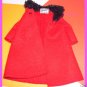 Vintage Barbie Red Felt Coat Its Cold Outside #0819 EXC