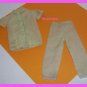 Vintage Barbie Doll Tagged Yellow Pajamas Top pants Set