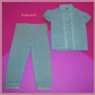 HTF Barbie Doll Turquoise Pajama Party #1601 Pajama Set
