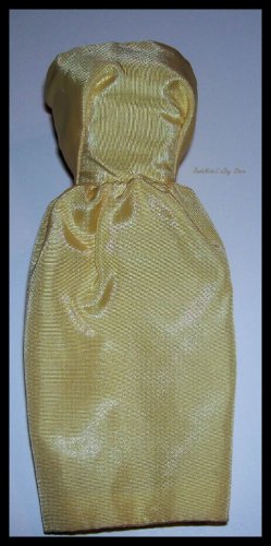 Vintage Barbie Doll Yellow Satin Sheath Dress