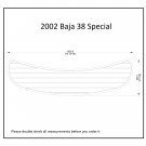 2002 Baja 38 Special Swim Platform Pad Boat EVA Teak Decking 1/4" 6mm