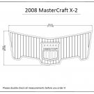 2008 Master-Craft X-2 Boat Swim Platform Pad With Logo EVA Teak Decking