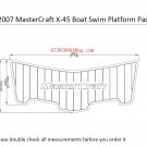 2007 Master-Craft X-45 Boat Swim Platform EVA Faux Teak Decking Pad