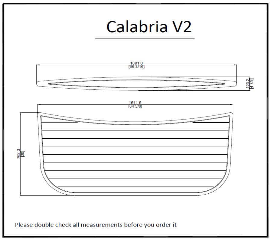 Calabria V2 Swim Platform Pad Boat EVA Teak Decking 1/4" 6mm