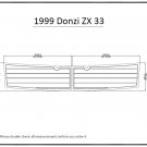 1999 Donzi ZX 33 Swim Platform Pad Boat EVA Teak Decking 1/4" 6mm