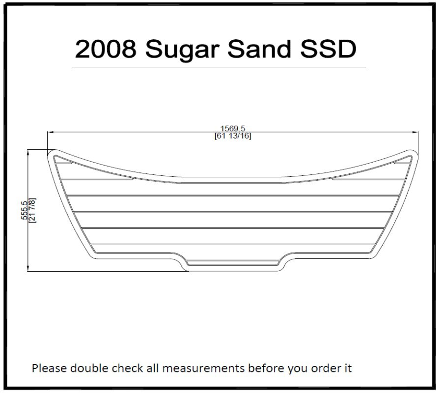 2008 Sugar Sand SSD Swim Platform Pad EVA Faux Teak Decking 1/4" 6mm