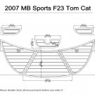 2007 MB Sports F23 Tom Cat Swim Platform Pad 1/4" 6mm EVA Teak Decking