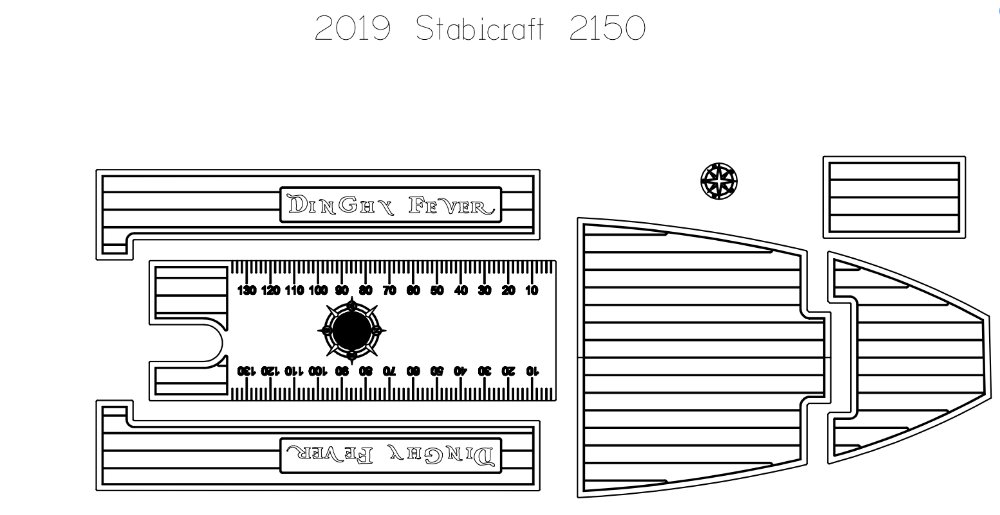 2019 Stabicraft 2150 Boat EVA Faux Teak Decking Pad 1/4" 6mm