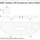 2007 SeaRay 320 Sundancer Swim Platform Boat EVA Faux Foam Teak Deck Floor Pad