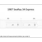 1987 SeaRay 340 Express Swim Step Boat EVA Faux Foam Teak Deck Floor Pad
