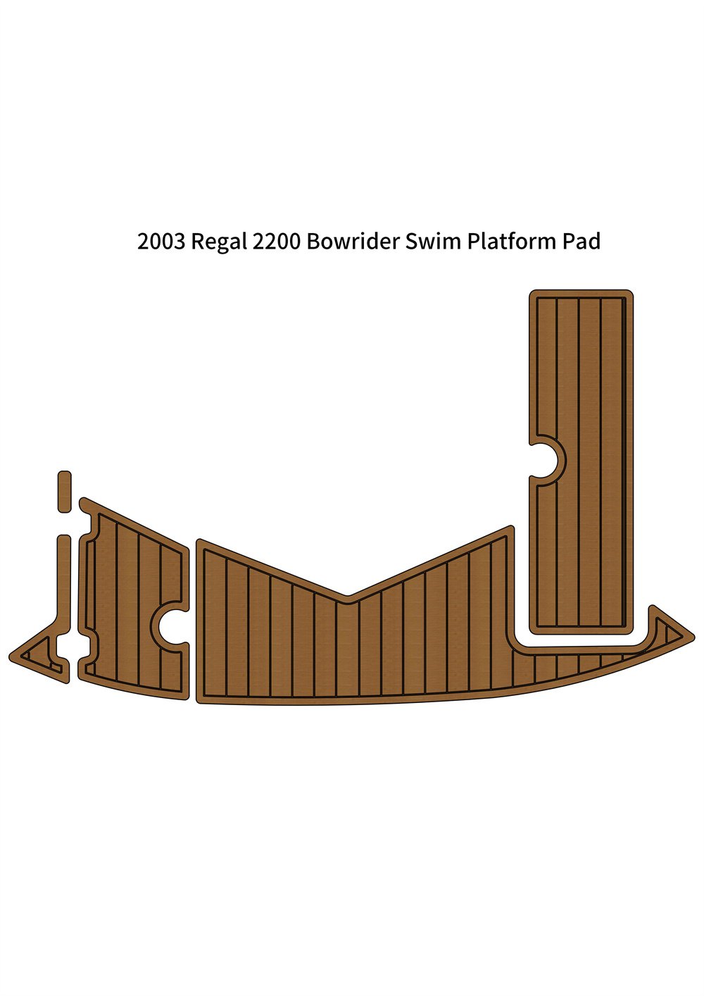 2003 Re-gal 2200 Bowrider Swim Platform Pad Boat EVA Foam Teak Deck Floor Mat