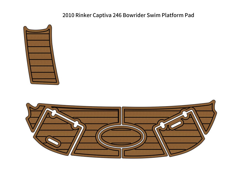 2010 Rinker Captiva 246 Bowrider Swim Platform Boat EVA Foam Teak Deck Floor Pad