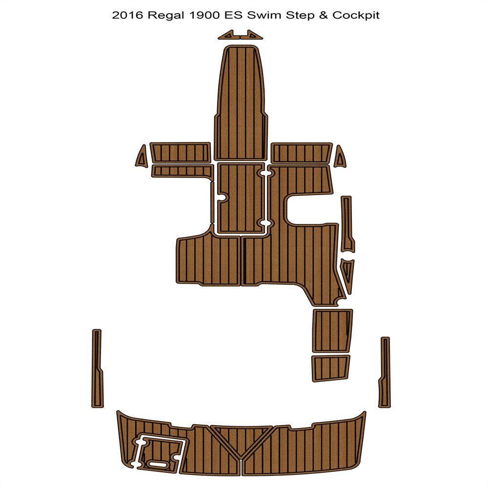2016 Re-gal 1900 ES Swim Platform Cockpit Pad Boat EVA Foam Teak Deck Floor Mat