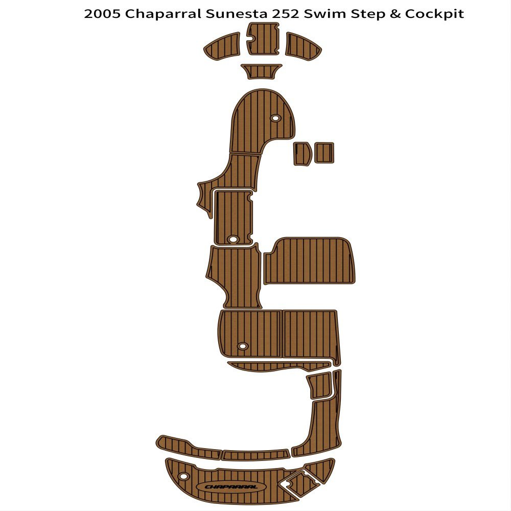 2005 Chaparral Sunesta 252 Swim Platform Cockpit Boat EVA Foam Teak Floor Pad