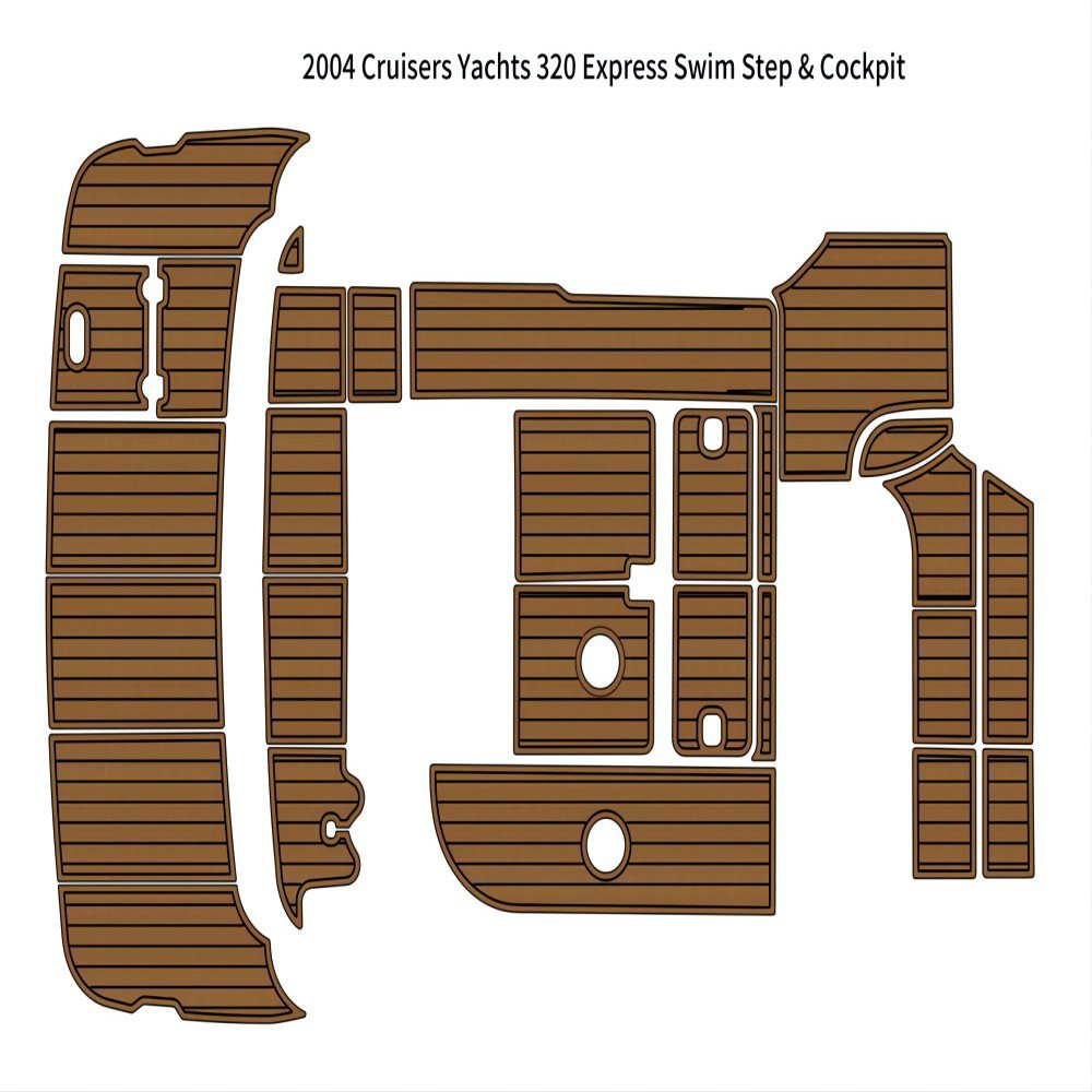 2004 Cruisers Yachts 320 Express Swim Platform Cockpit Pad Boat EVA Teak Fl
