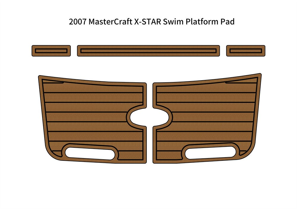 2007 MasterCraft X-STAR Swim Platform Pad Boat EVA Faux Foam Teak Deck Floor Mat