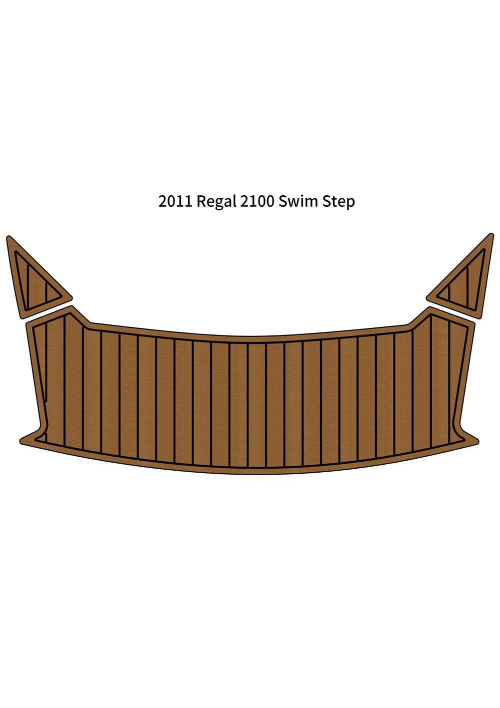 2011 Re-gal 2100 Swim Platform Step Pad Boat EVA Foam Faux Teak Deck Floor Mat