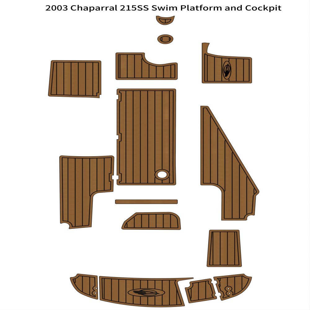 2003 Chaparral 215 SS Swim Platform Cockpit Boat EVA Foam Teak Deck Floor Pad