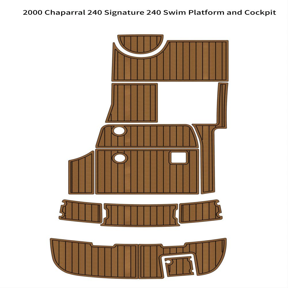 2000 Chaparral 240 Signature Swim Platform Cockpit Boat EVA Teak Deck Floor Pad