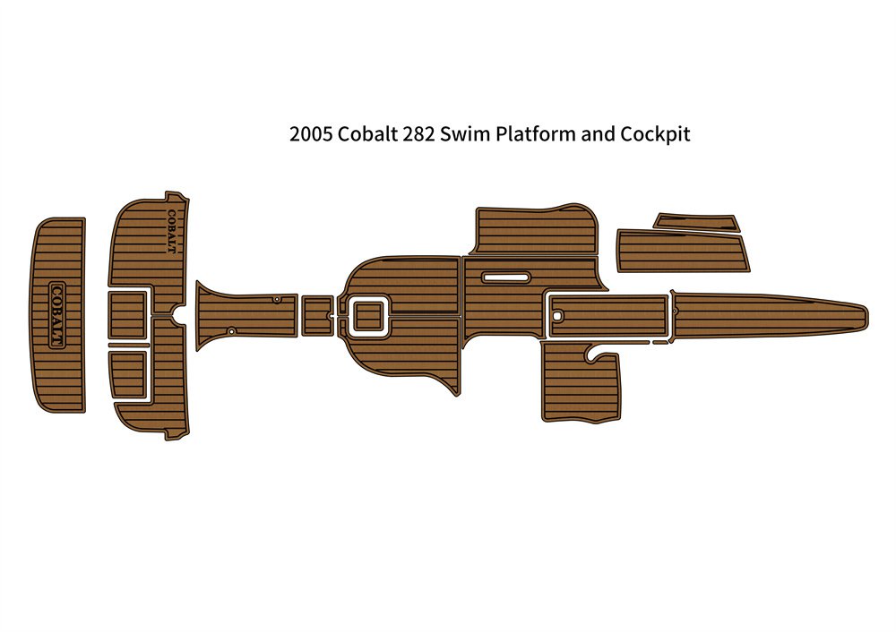 2005 Cobalt 282 Swim Platform Cockpit Pad Boat Eva Foam Faux Teak Deck 