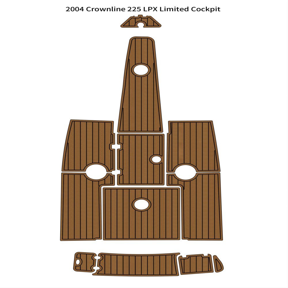 2004 Crownline 225 LPX Limited Swim Platform Cockpit Boat EVA Teak Floor Pad Mat