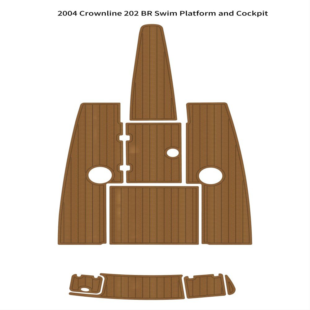2004 Crownline 202 BR Swim Platform Cockpit Boat EVA Foam Teak Floor Pad Mat