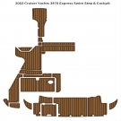 2002 Cruiser Yachts 3470 Express Swim Platform Cockpit Pad Boat EVA Teak Floor