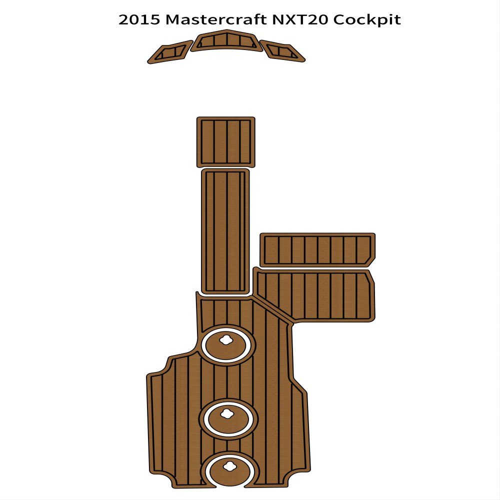 2015 Mastercraft NXT20 Cockpit Pad Boat EVA Foam Faux Teak Deck Floor Mat