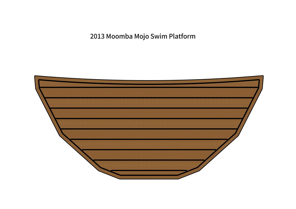 2013 Moomba Mojo Swim Platform Step Pad Boat EVA Foam Faux Teak Deck Floor Mat