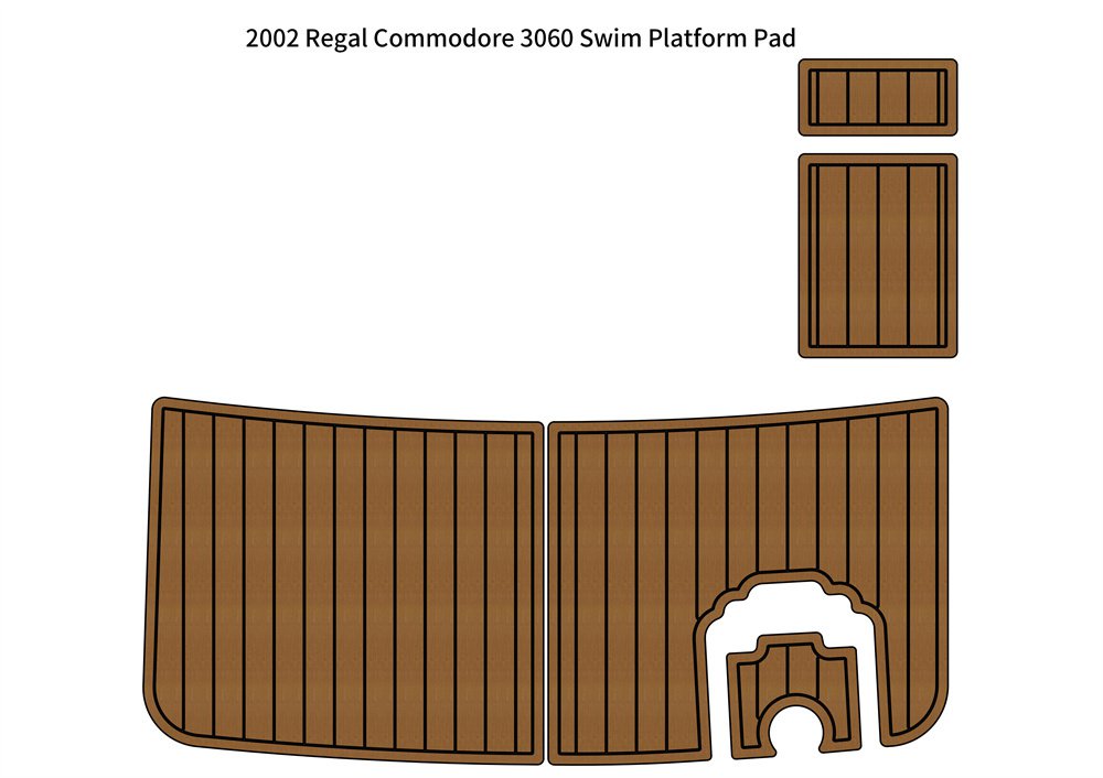 2002 Re-gal Commodore 3060 Swim Platform Boat EVA Faux Foam Teak Deck Floor Pad