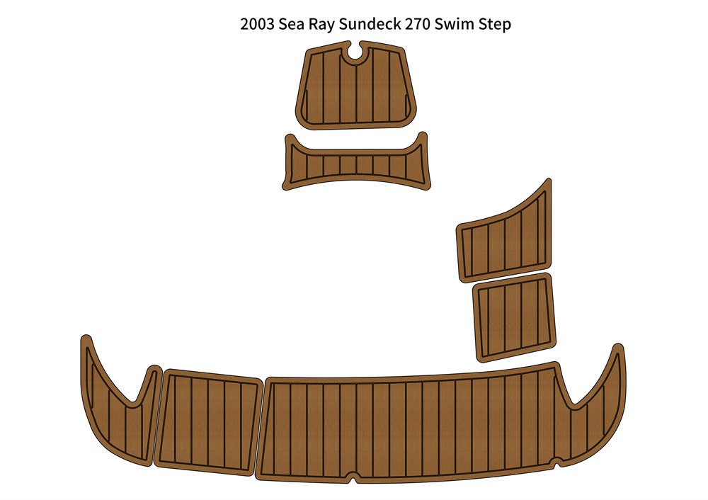 2003 Sea Ray Sundeck 270 Swim Platform Pad Boat EVA Foam Teak Deck Floor Mat