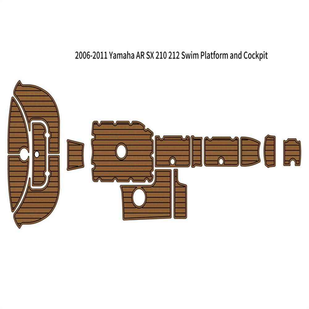 2006-2011 Yamaha AR/SX 210/212 Swim Platform and Cockpit Boat EVA Faux Teak Deck Floor Pad