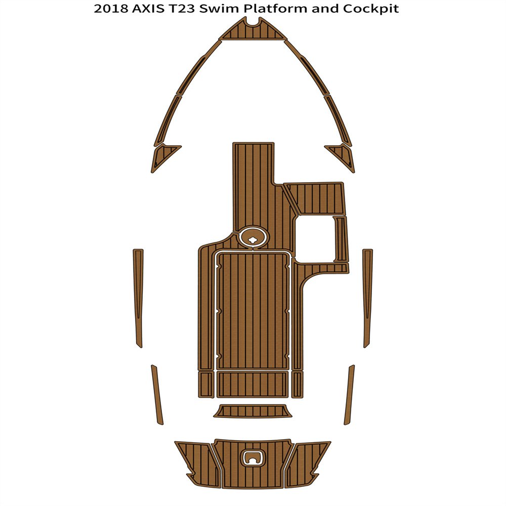2018 AXIS T23 Swim Platform Cockpit Boat EVA Faux Foam Teak Deck Floor Pad
