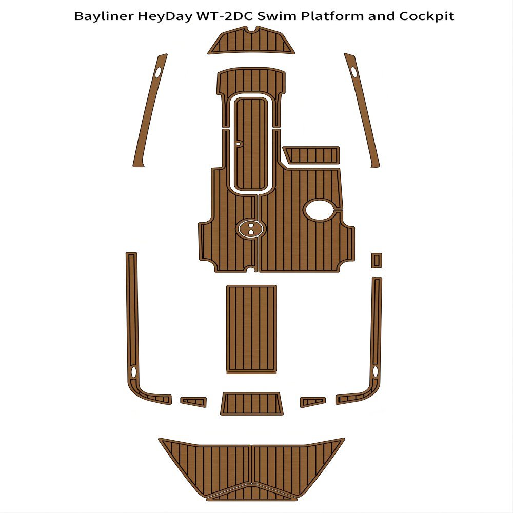Bayliner HeyDay WT-2DC Swim Platform Cockpit Boat EVA Teak Deck Floor Pad Mat
