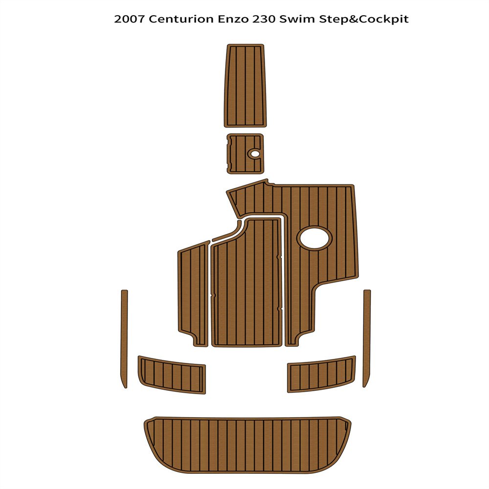2007 Centurion Enzo 230 Swim Platform Cockpit Pad Boat EVA Teak Deck Floor Mat