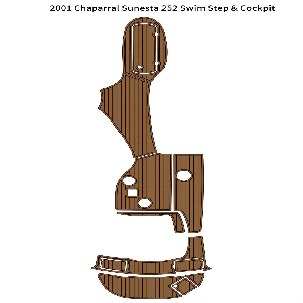 2001 Chaparral Sunesta 252 Swim PlatformCockpit Boat EVA Foam Teak Floor Pad Mat
