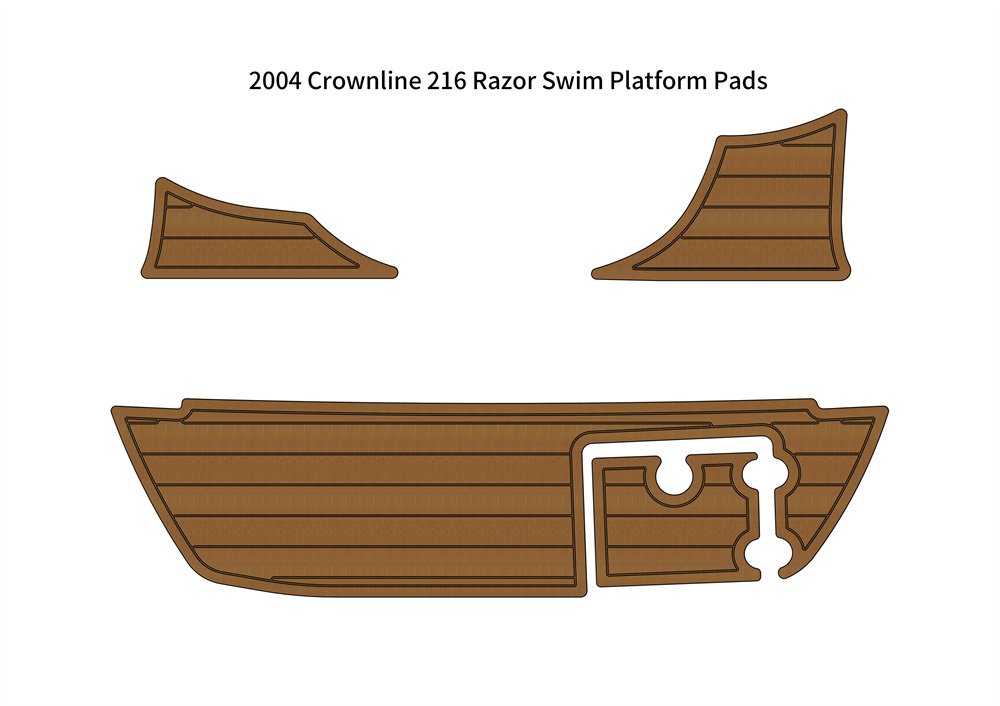 2004 Crownline 216 Razor Swim Platform Boat EVA Faux Foam Teak Deck Floor Pad