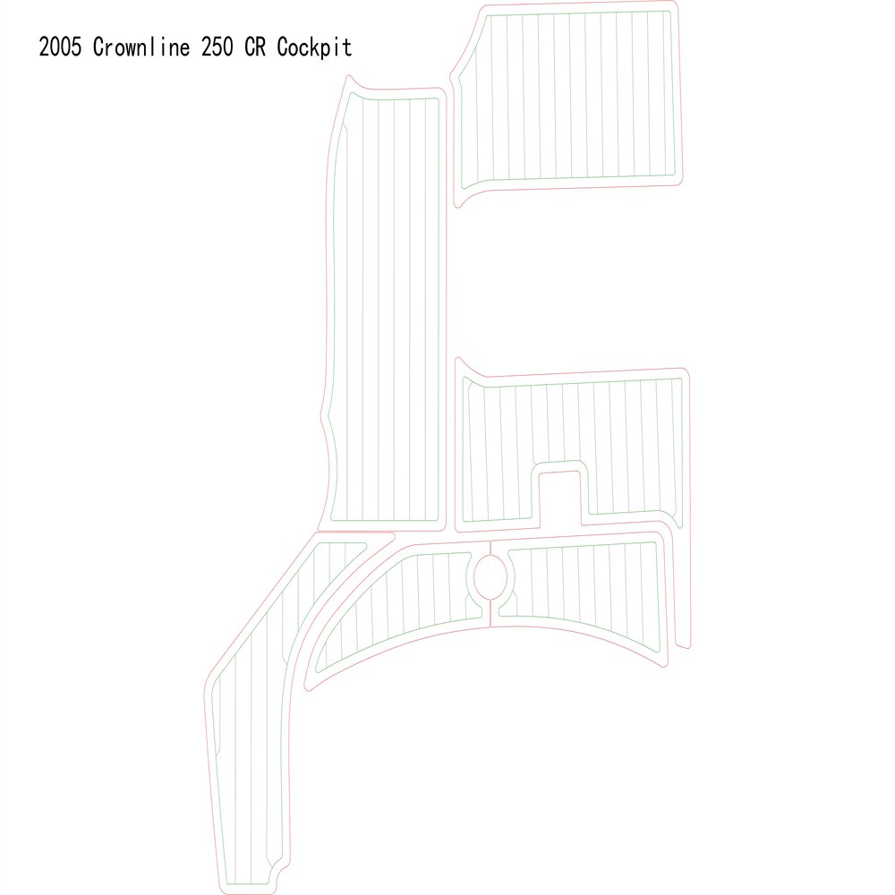 2005 Crownline 250 CR Cockpit Boat EVA Foam Faux Teak Deck Floor Pad Mat
