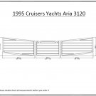 1995 Cruisers Yachts Aria 3120 Swim Platform Pad Boat EVA Foam Teak Floor Mat