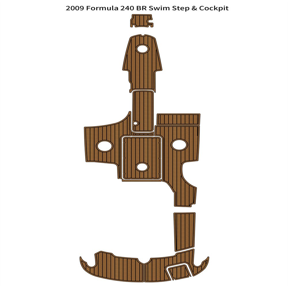 2009 Formula 240 BR Swim Step Platform Cockpit Mat Boat EVA Foam Teak Floor Pad