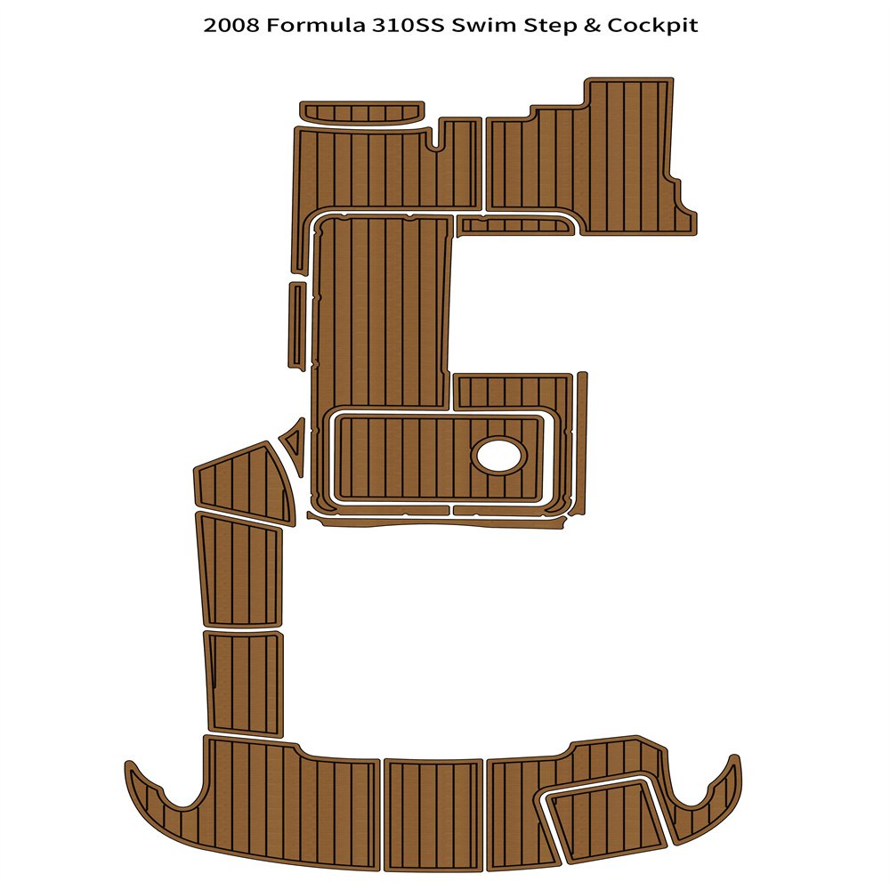 2008 Formula 310SS Swim Step Platform Cockpit Mat Boat EVA Foam Teak Floor Pad